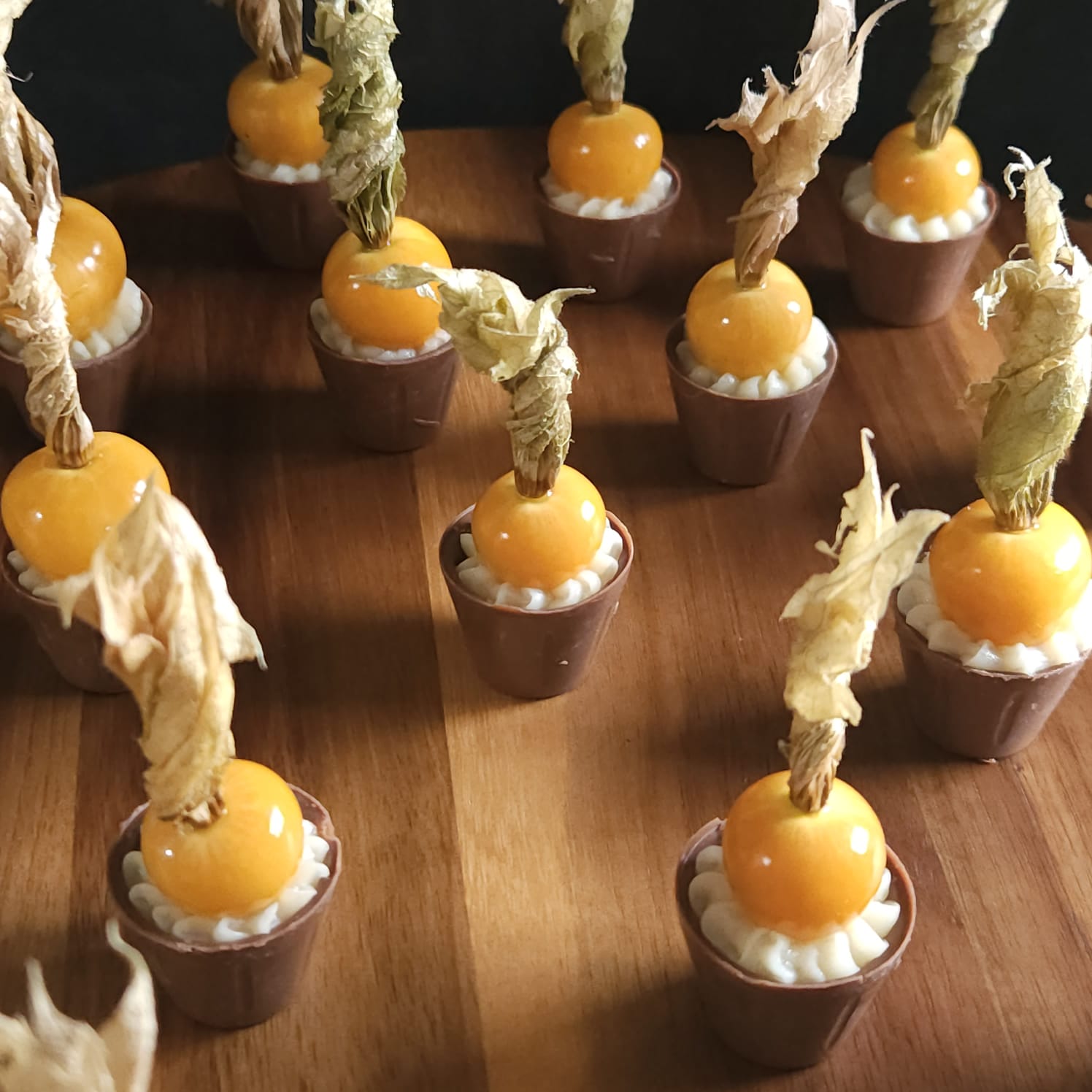 Copinho de Chocolate com Physalis