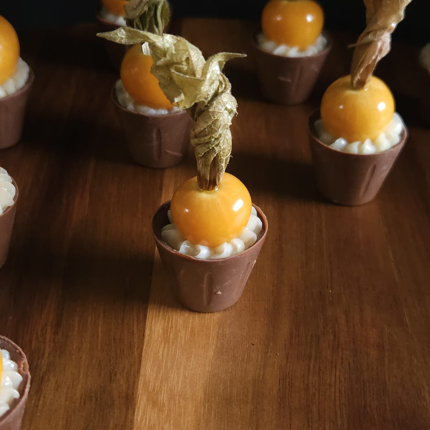 Copinho de Chocolate com Physalis